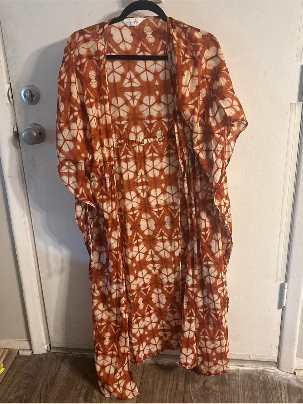 Primark Rust and White Tie-Dye Maxi Dress